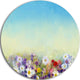 Soft Flowers In Spring Background, Floral Round Wall Art, 23"
