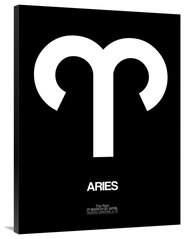 "Aries Zodiac Sign White" Fine Art Print