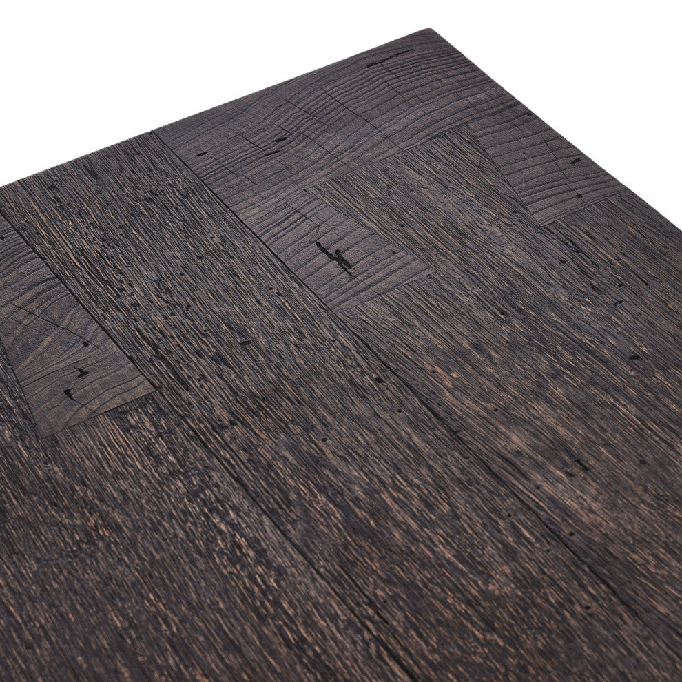 Abaso Accent Bench Ebony Rustic Wormwood Oak