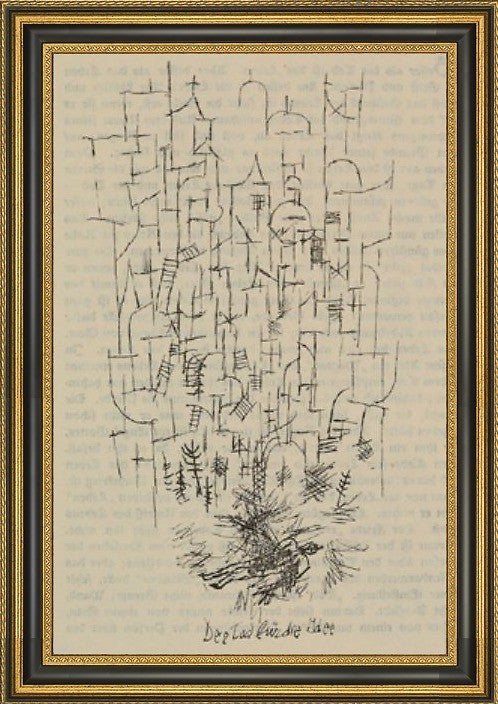 Paul Klee Death for the Idea - 18" x 27" Framed Premium Canvas Print