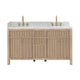 Cerrito Bathroom Vanity, Natural Oak, 60" Double, Without Mirror