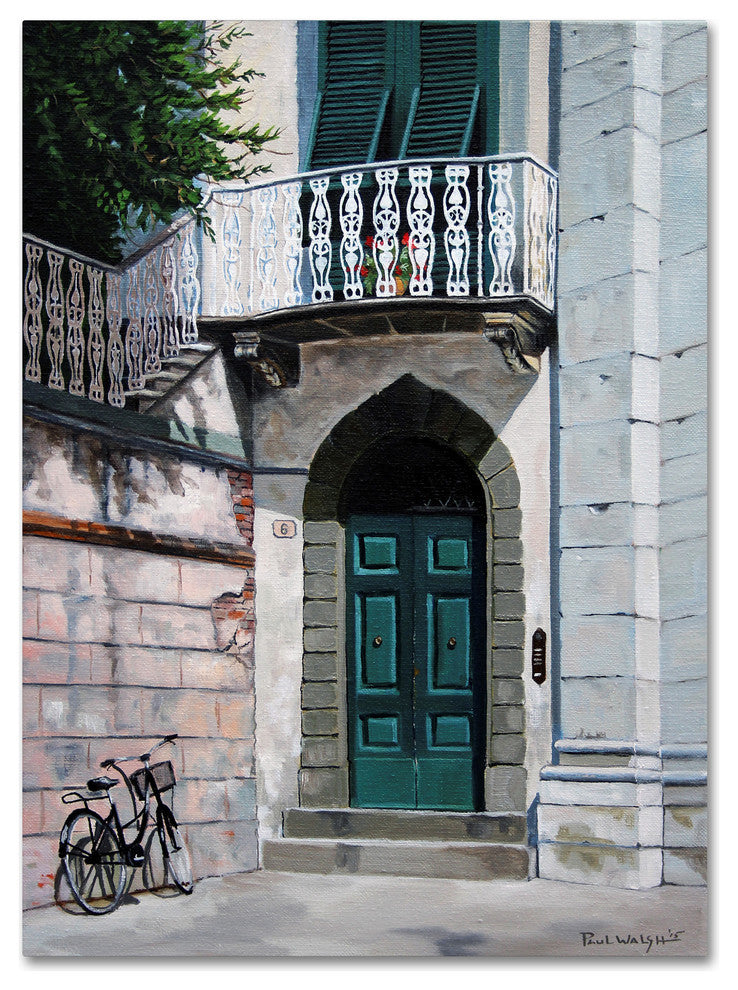 Paul Walsh 'Green Door' Canvas Art, 14" x 19"