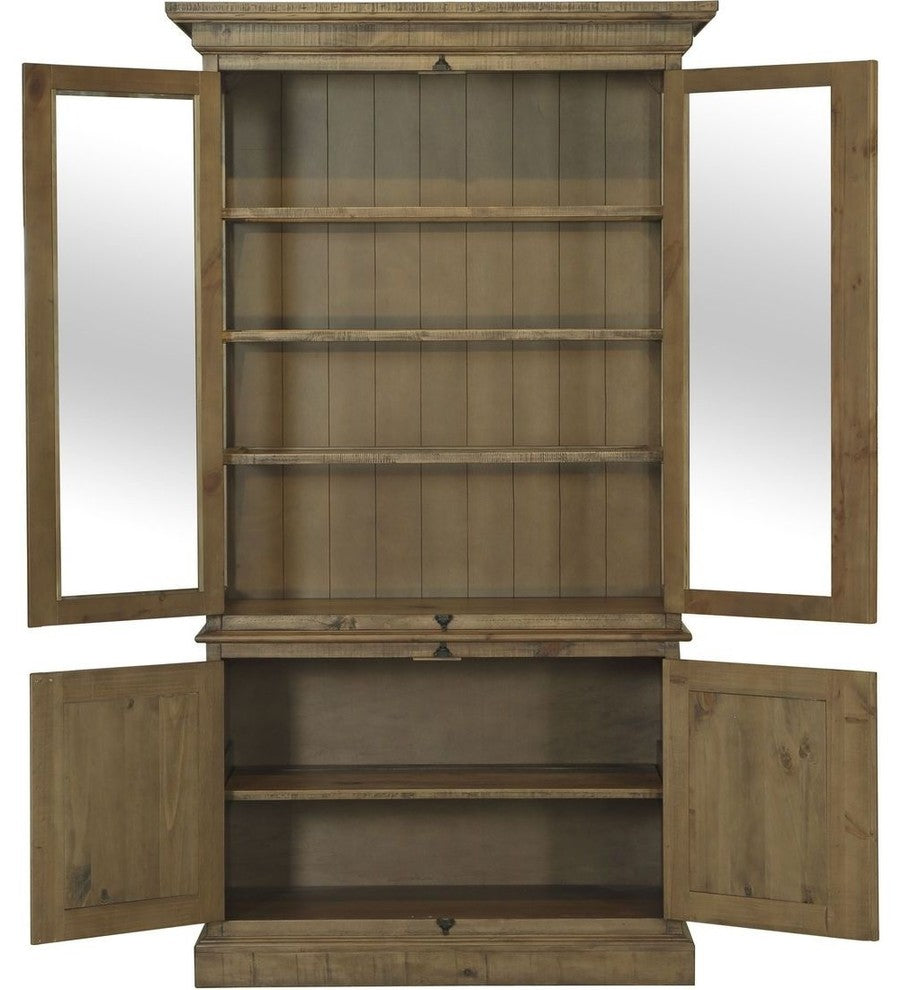 Magnussen Willoughby China Cabinet in Weathered Barley