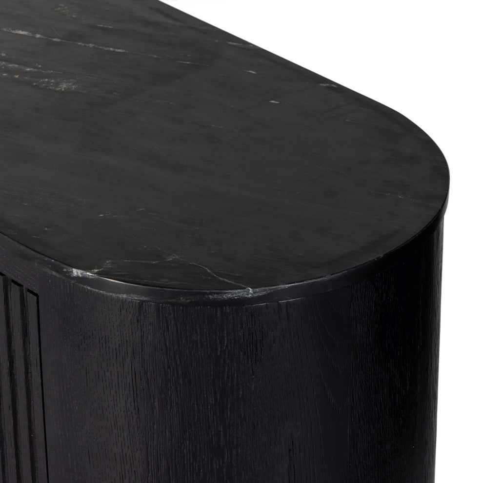 Giovani Media Console-Black Marble