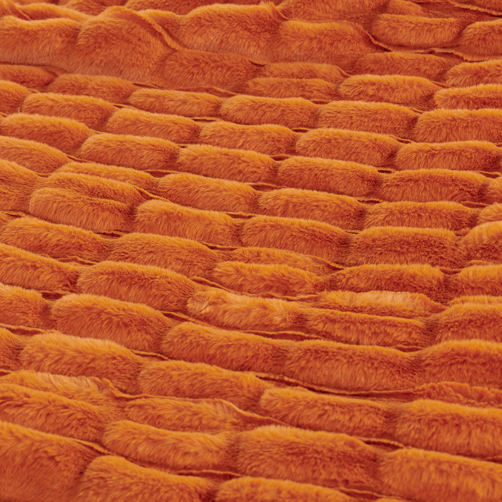 Stretchy Solid Color Faux Fur Throw
