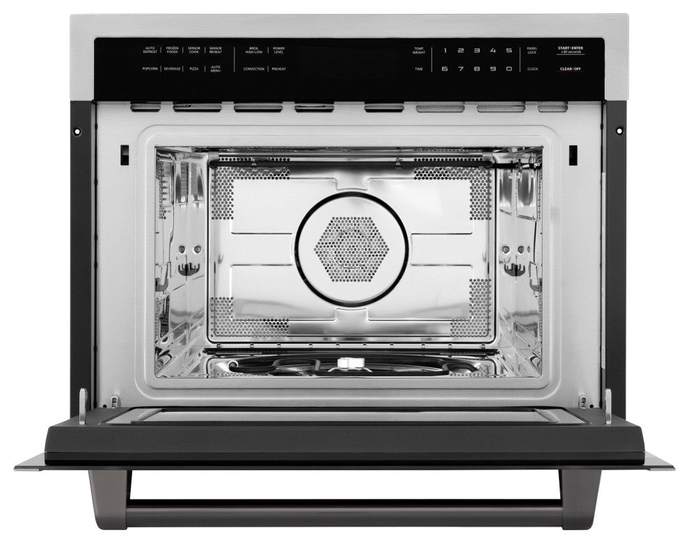 ZLINE 24" Microwave Oven, Stainless With Matte Black MWOZ-24-MB