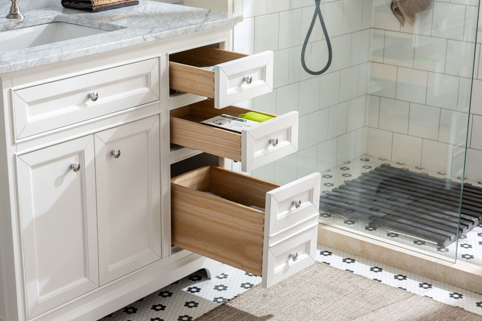 South Bay 37" Bathroom Vanity, White Finish