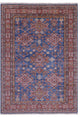 5' 8" X 7' 11" Super Kazak Geometric Handmade Wool Rug Q10352