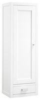 Addison 12" Depth Petite Tower Hutch - Left, Glossy White