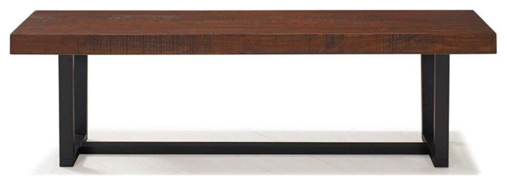 Pemberly Row 60" Dining Bench in Rustic Oak