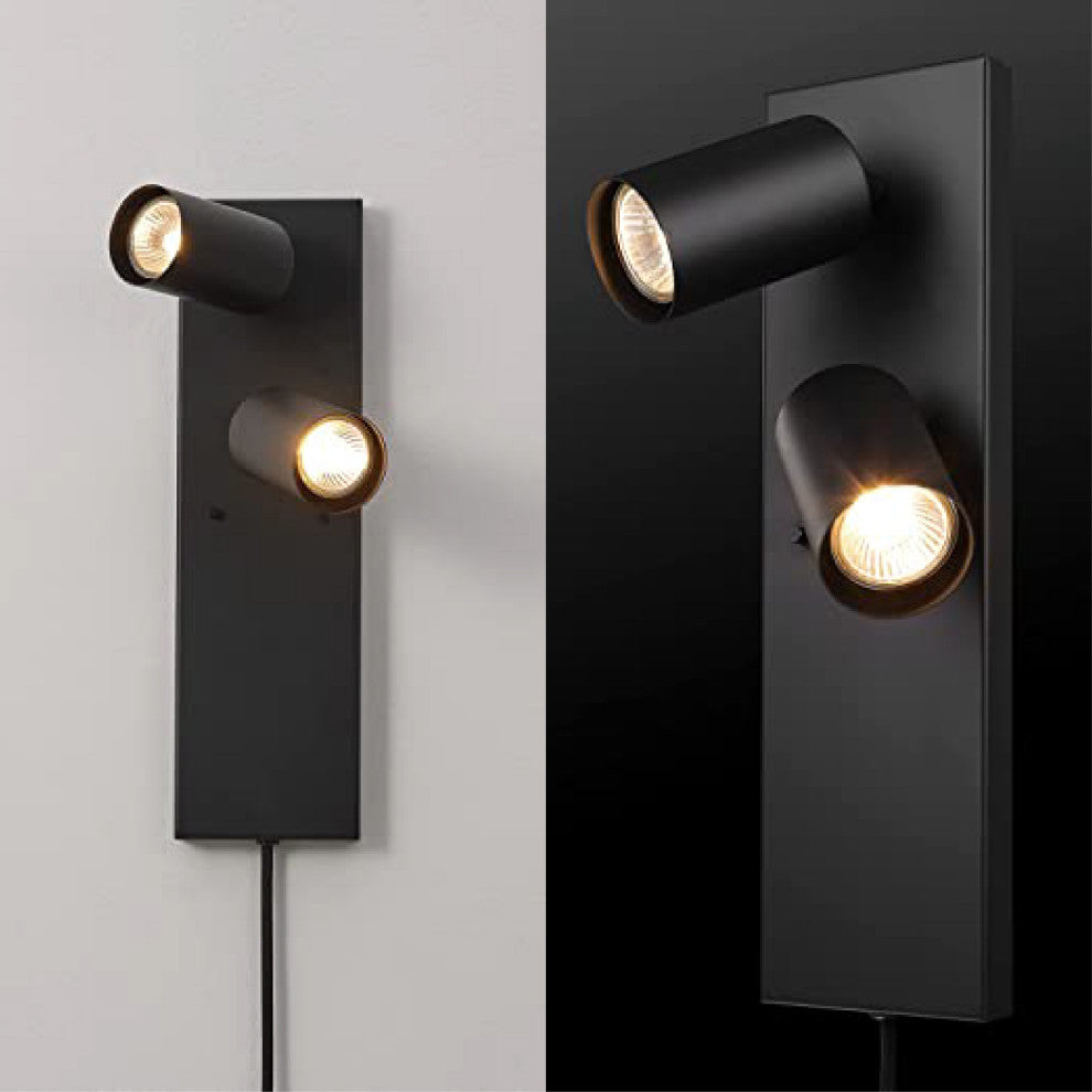 2-Light sconces wall lighting Metal lights for wall Davies black wall sconce