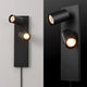 2-Light sconces wall lighting Metal lights for wall Davies black wall sconce