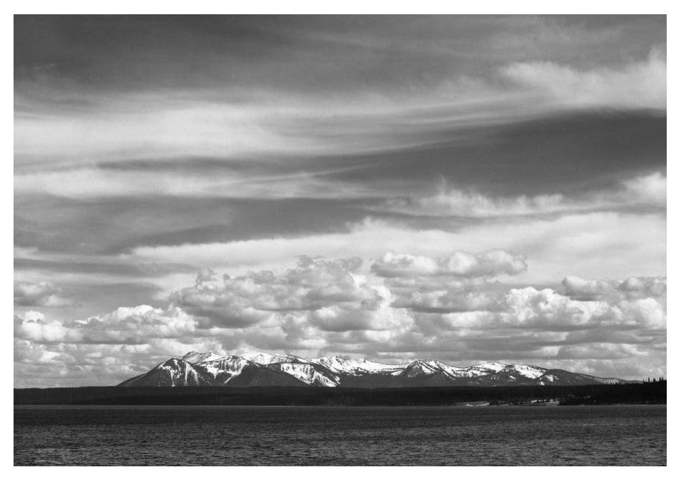 "Yellowstone Lake, Mt. Sheridan, Yellowstone NP, 1941-1942" Paper Art, 24"x17"