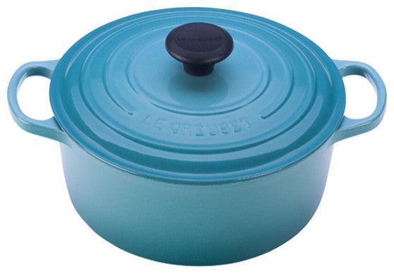 Le Creuset Signature Enameled Cast Iron Round French Oven, 4.5 Quart, Caribbean