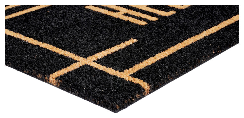 Calloway Mills Modern Black Hello Doormat, 24x36