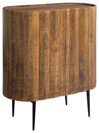 Jesse 35" Reclaimed Mango and Iron 2-Door Sideboard, Medium Brown