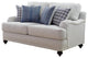 Coaster Contemporary Fabric Recessed Arms Upholstery Loveseat in Gray