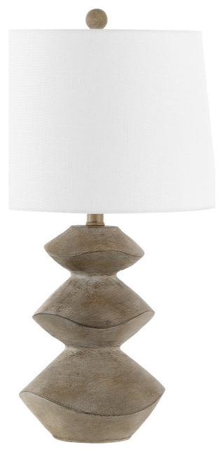 Laken Minimalist Coastal Resin/Iron 3-Stack Cairn LED Table Lamp