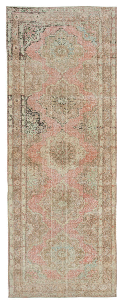 Rug N Carpet - Handmade Turkish 4' 8" x 12' 7" Unique Runner Rug