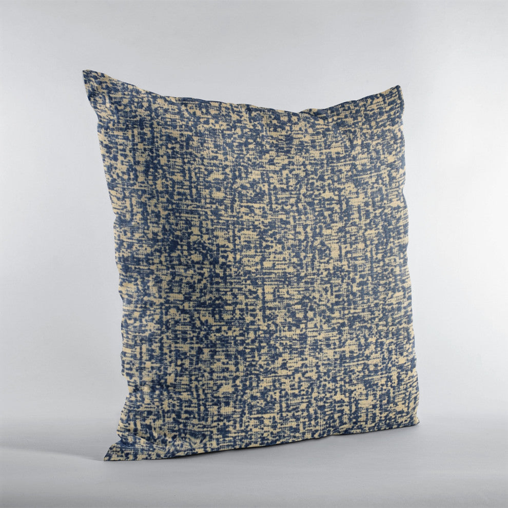 Plutus Blue Dotted Luxury Throw Pillow, 20"x30"