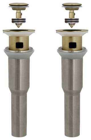 STYLISH Brushed Gold Pop-Up Bathroom Sink with Overflow Set of Two