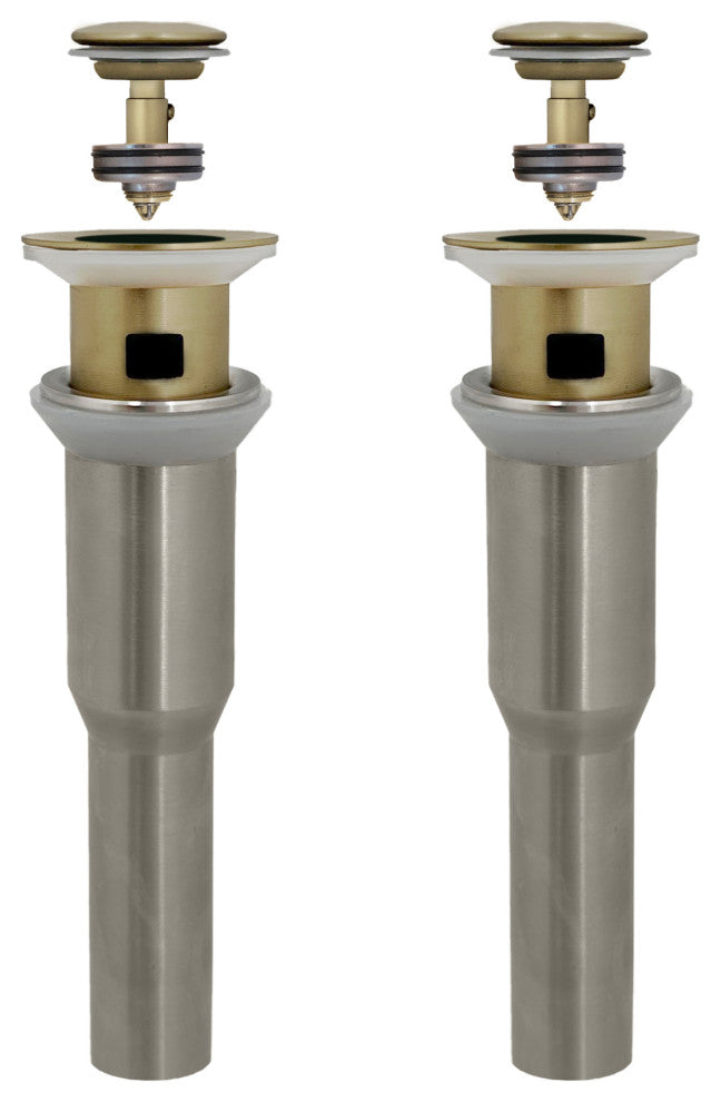 STYLISH Brushed Gold Pop-Up Bathroom Sink with Overflow Set of Two