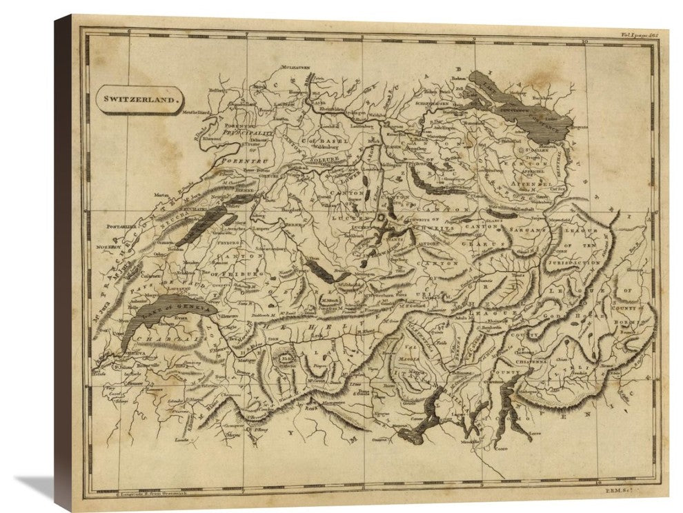 "Switzerland, 1812" Stretched Canvas Giclee by Aaron Arrowsmith, 30"x24"