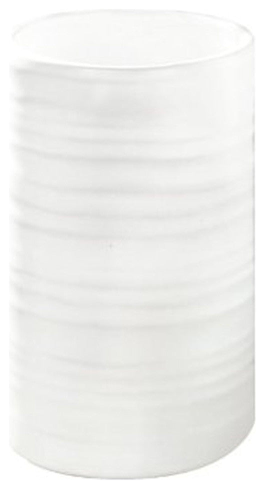 Round Porcelain Bathroom Accessories, Sahara, Tumbler, Putty