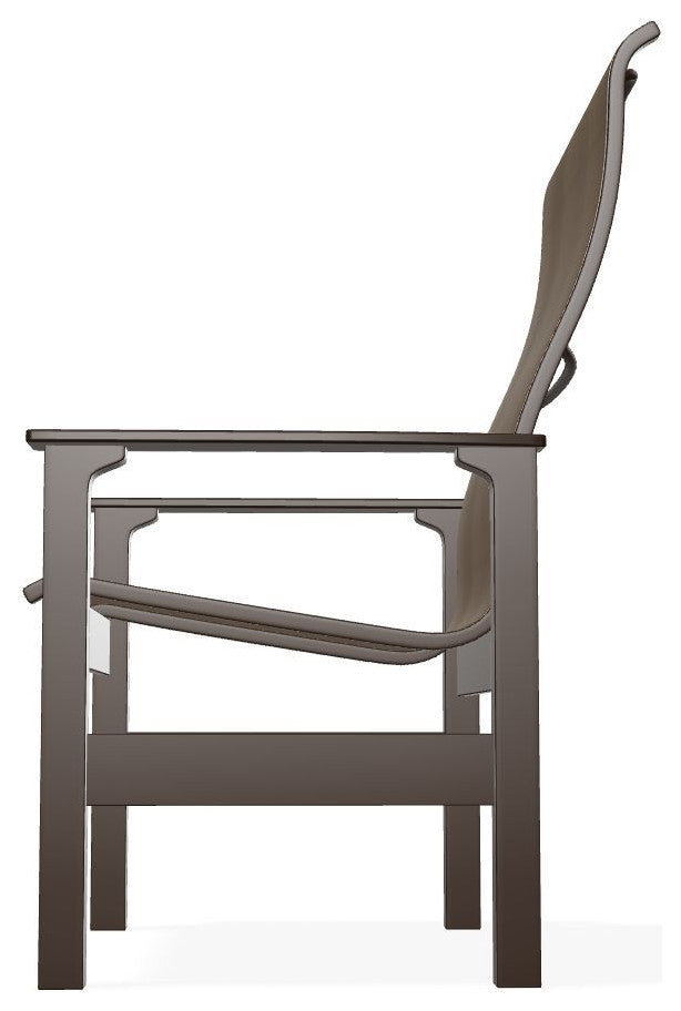 Leeward Sling Outdoor Armchair, Bark/Kona
