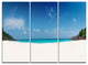 "Petite Anse Beach La Digue Island" Wall Art, 3 Panels, 36"x28"