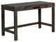 Kellis Rustic Style Writing Desk Dark Gray