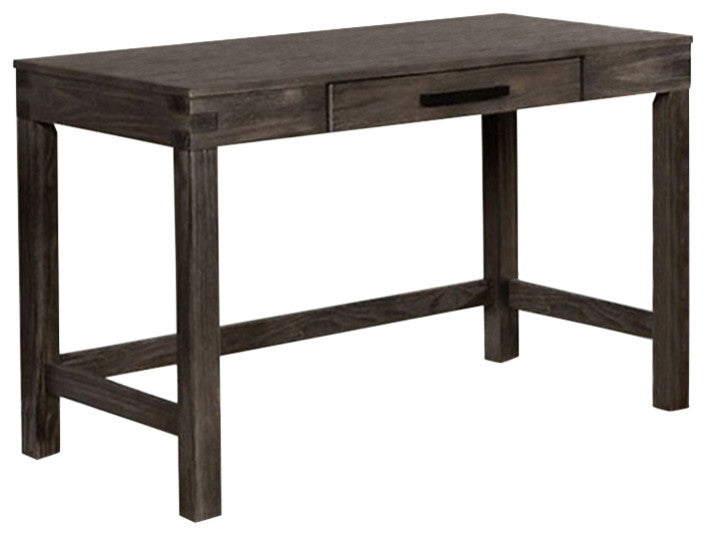 Kellis Rustic Style Writing Desk Dark Gray