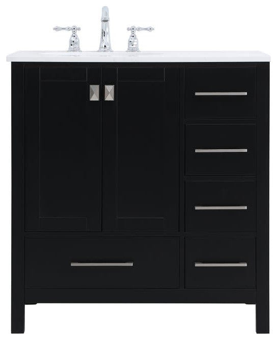Elegant Lighting VF18832 Irene 32" - Black