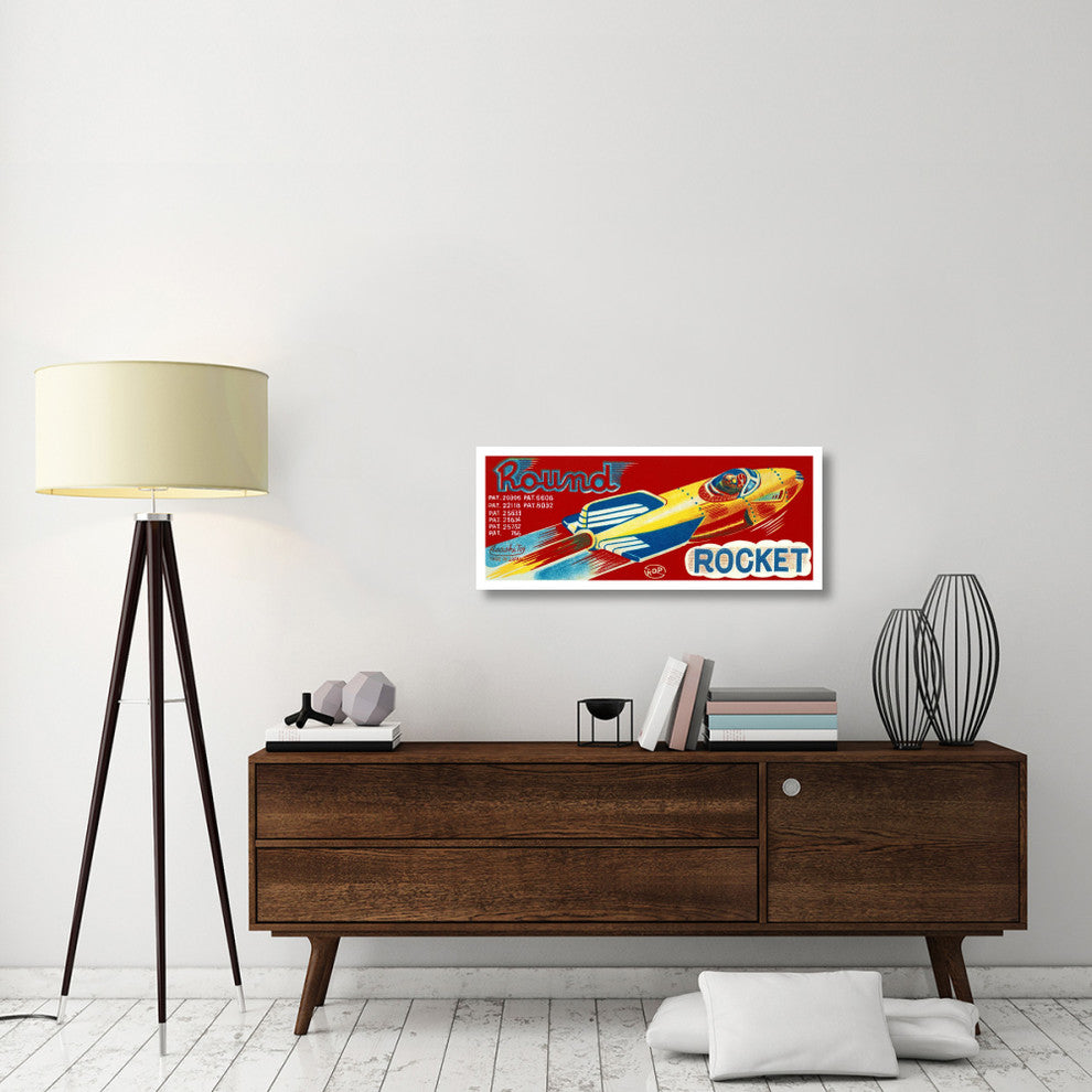 "Round Rocket" Digital Paper Print by Retrorocket, 38"x16"