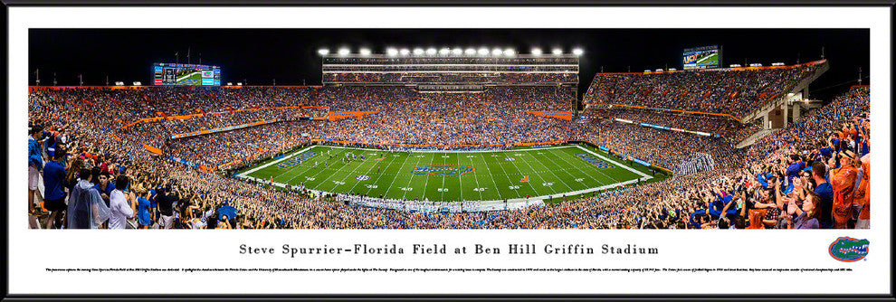 Florida Gators Football, 50 Yard Line, Standard Frame