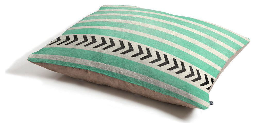 Allyson Johnson Mint Stripes And Arrows Dog Bed