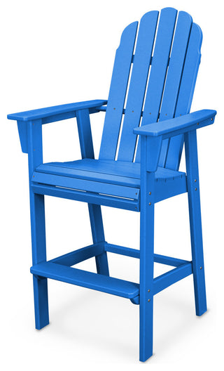 POLYWOOD Vineyard Adirondack Bar Chair, Pacific Blue