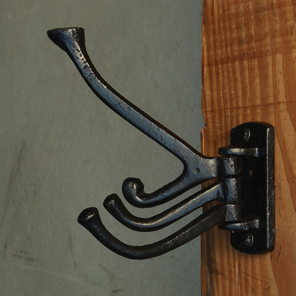 Cloakroom Swiveling Wall Hook, Black