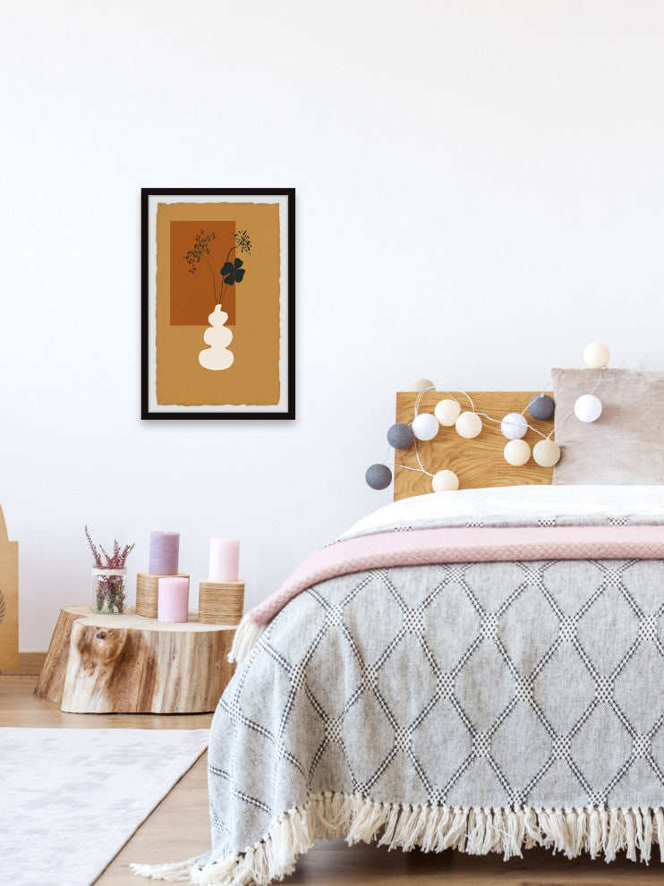 "Triple Layered Vase" Framed Painting Print, 12x18