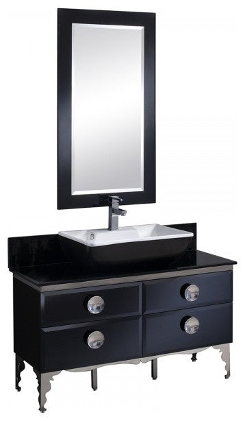 Fresca Moselle 47" Modern Glass Bathroom Vanity With Mirror