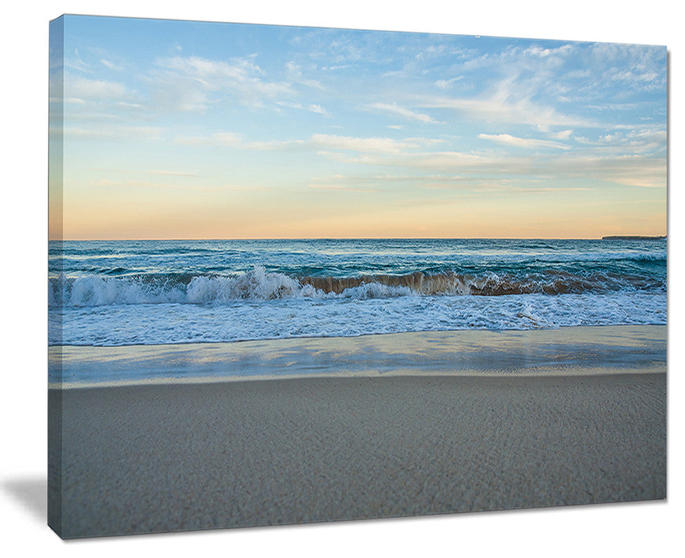 "Blue Splashing Scene Beach" Seashore Canvas Print, 40"x30"