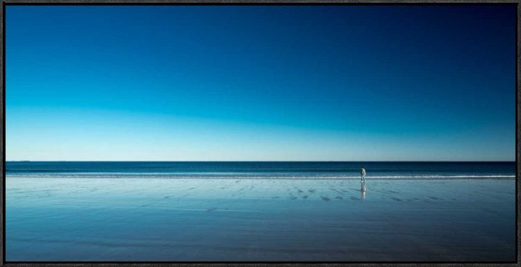 "The Blues" Framed Canvas Giclee by Harmeet Marwaha, 37x19"