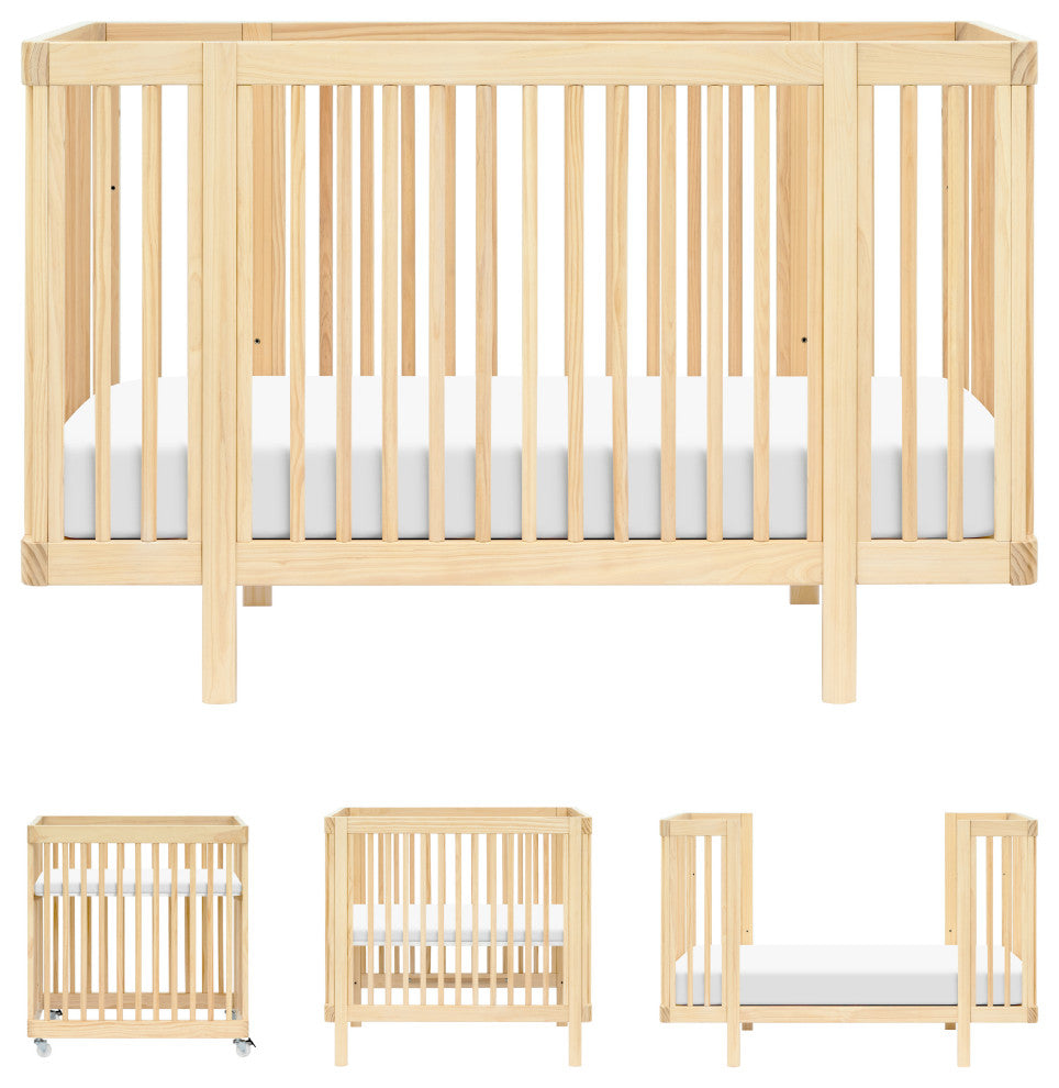 Pogo 8-in-1 Convertible Crib With All-Stages Conversion Kits, Blonde