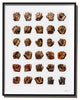Vintage Baseball Glove Grid, Photograph, 27''x35'', Black Frame