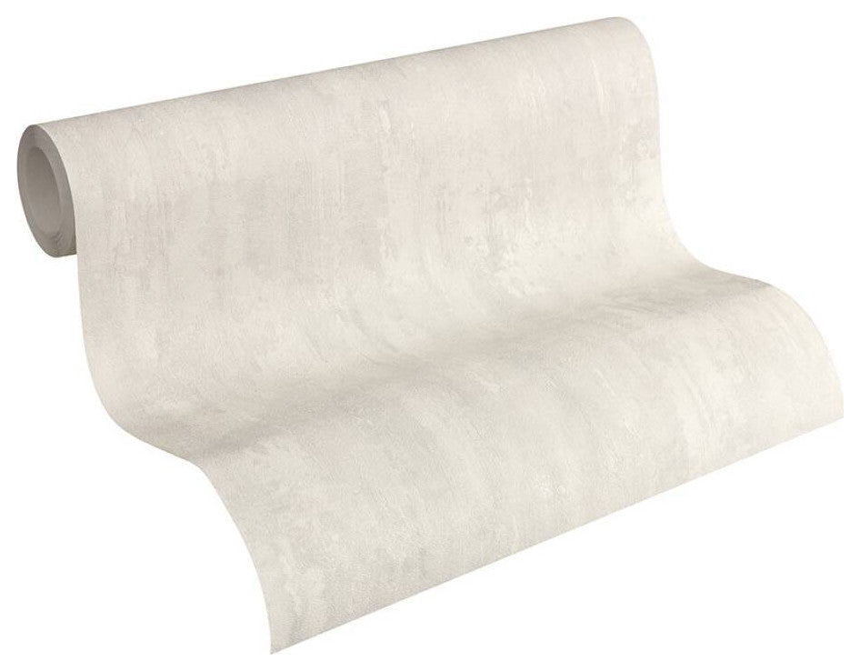 Plains Structures Textured Wallpaper, Plain, 306941, Gray White, One Roll