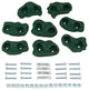 Swing Set Small Textured Rock Holds With Mounting Hardware, Set of 8, Green