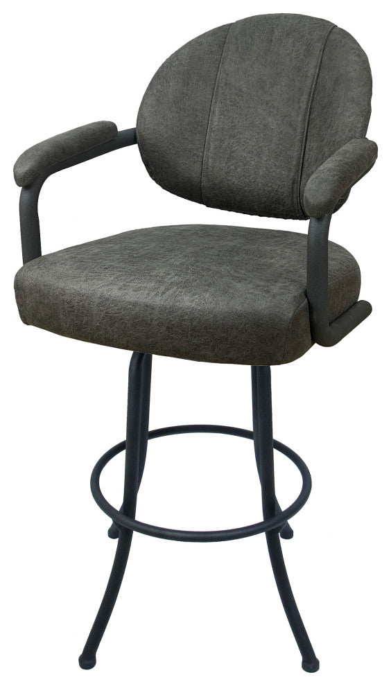 M-70 Swivel Stool With Metal Frame, Northwest Elk, Gray, 26"