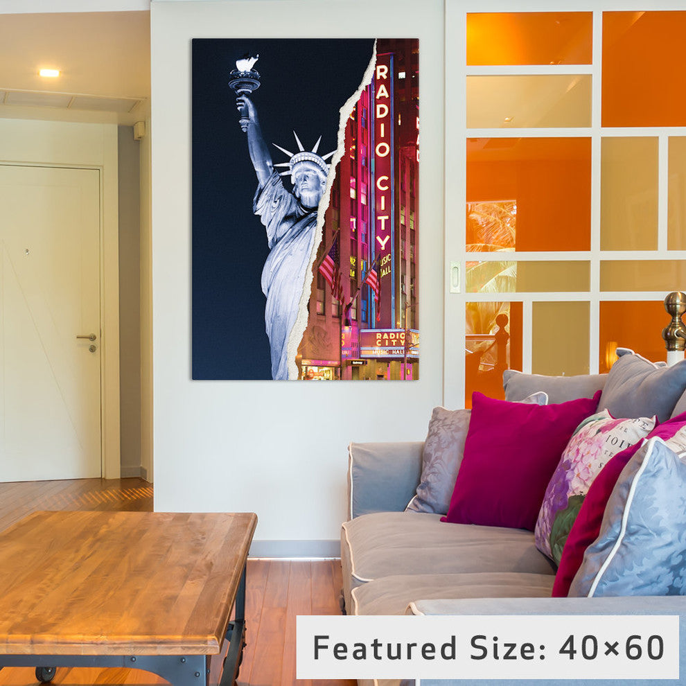 "Dual Torn Series Liberty Night" by Philippe Hugonnard, 40x26x1.5
