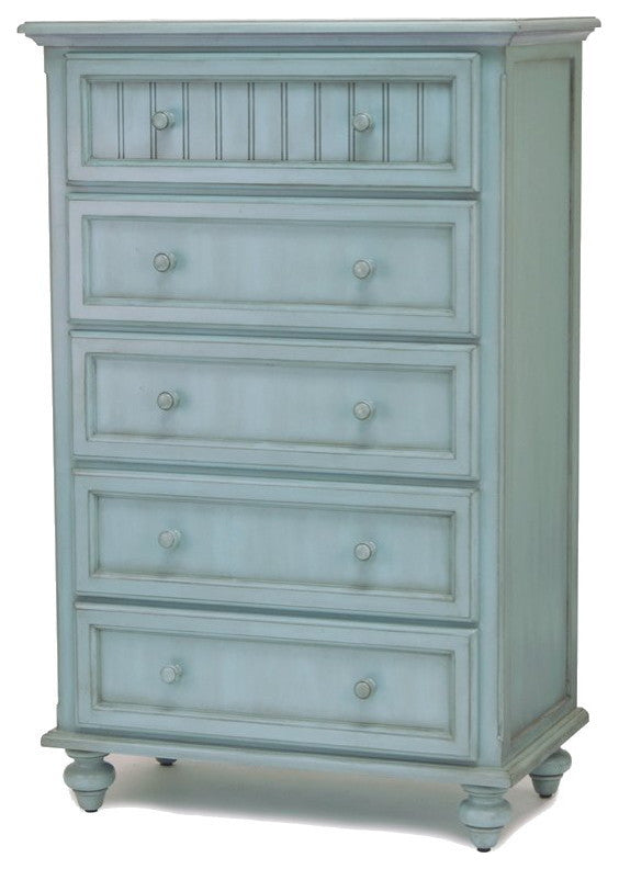 Monaco 5-Drawer Chest, Blue