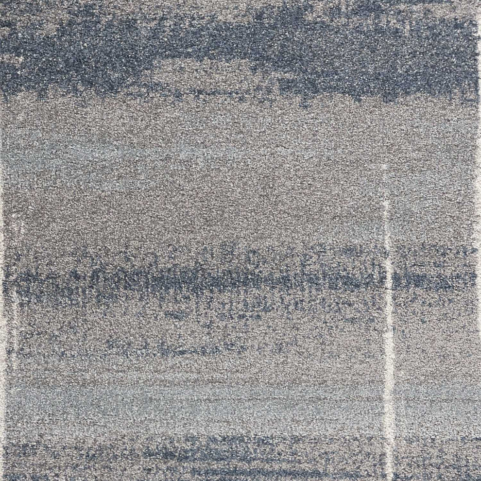HomeRoots 7 x 10 Polypropylene Blue Area Rug